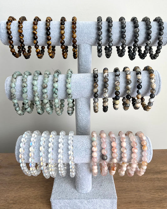 Reiki-Infused Crystal Stretch Bracelets